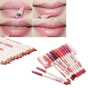 12 Color Light Lip Liners
