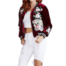 Vintage Embroided Velvet Bomber