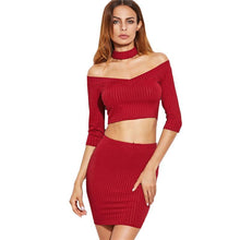 Cherry Bodycon Two-Piece Set
