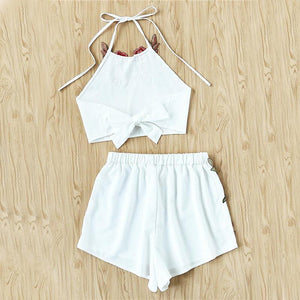 Embroidered Vintage Two-Piece Set