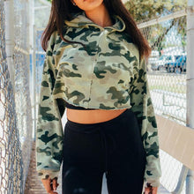 Camo Crop Hoodie