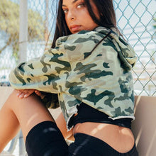 Camo Crop Hoodie