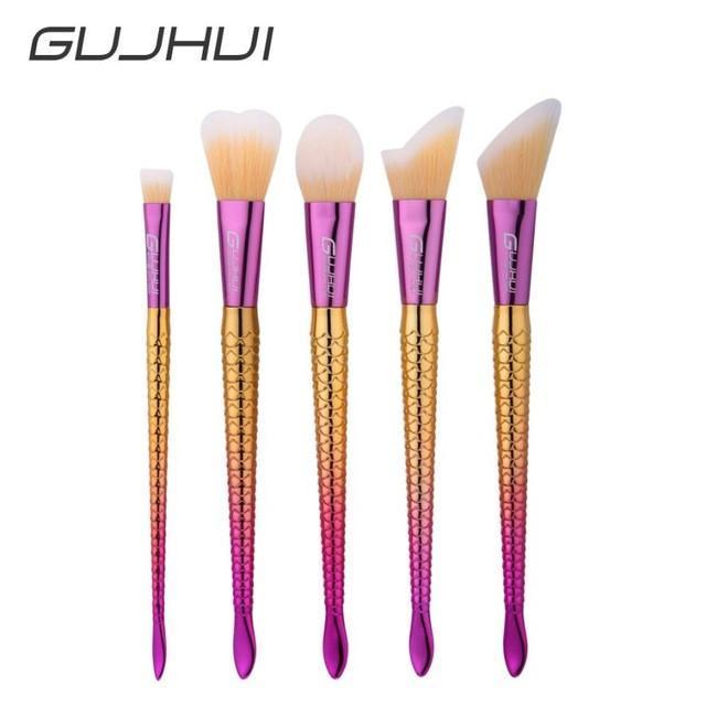 White Powder Eye Blending Brushes (5 Pcs)
